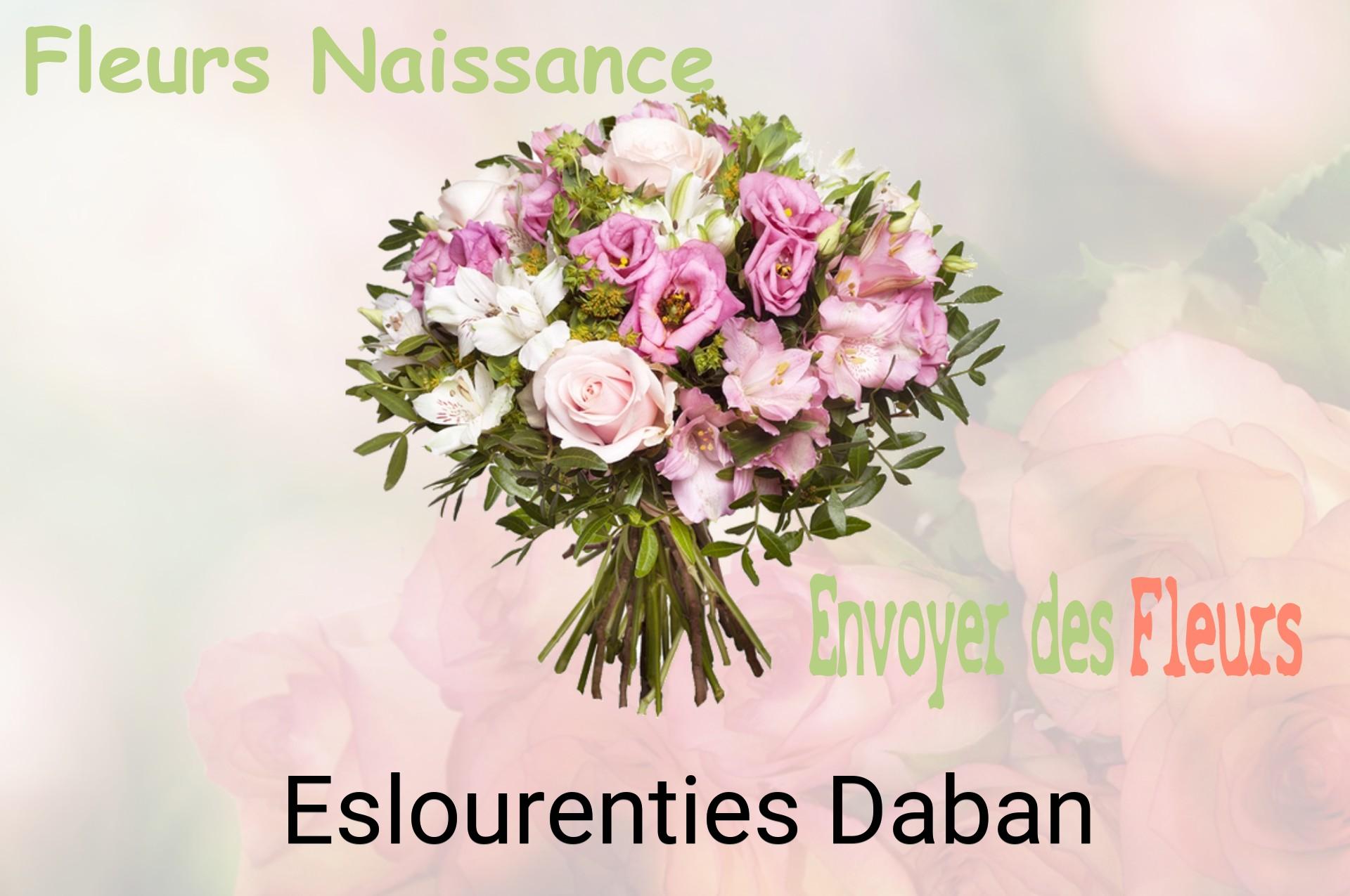 Bouquet de fleurs de naissance livré à Eslourenties-Daban