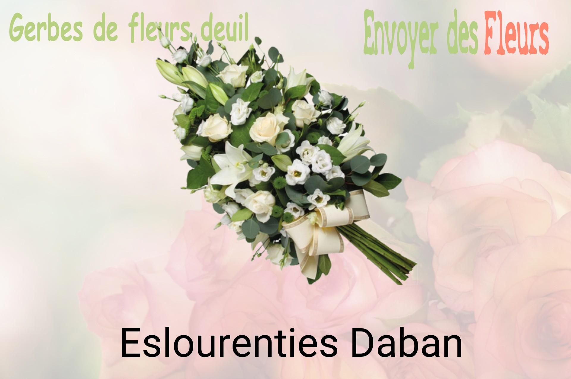 Gerbe de fleurs de deuil livrée à Eslourenties-Daban